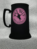 Tankard – Black Textured Powder Coat, Pink Silk Screen