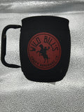 Large Double Barrel Mug – Black Textured Powder Coat, Red Silk Screen