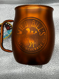 Large Double Barrel Mug – Orange Metallic, Etched