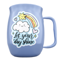 Double Barrel Mug – Blue Powder Coat, Let Your Day Shine
