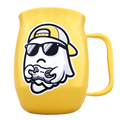 Double Barrel Mug – Yellow Powder Coat, Ghost Gamer