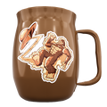 Double Barrel Mug – Brown Powder Coat, Sasquatch Abduction