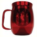 Double Barrel Mug – Red Metallic, Single Etched