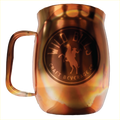Double Barrel Mug – Rustic Copper, Single Etched