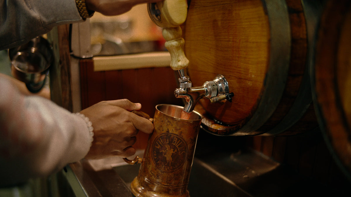 Tap pouring into a Wild Bill's mug