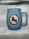 Double Barrel Mug – Light Blue Powder Coat, Unicorn