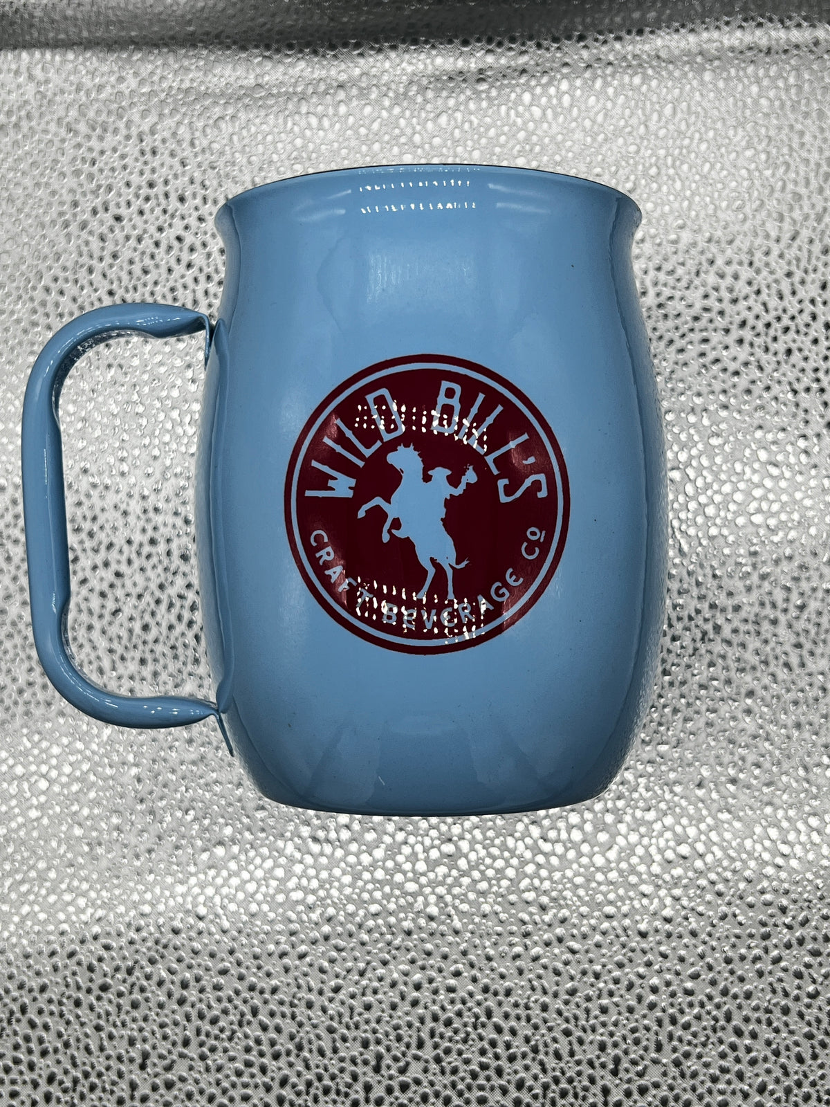 Double Barrel Mug – Light Blue Powder Coat, Unicorn