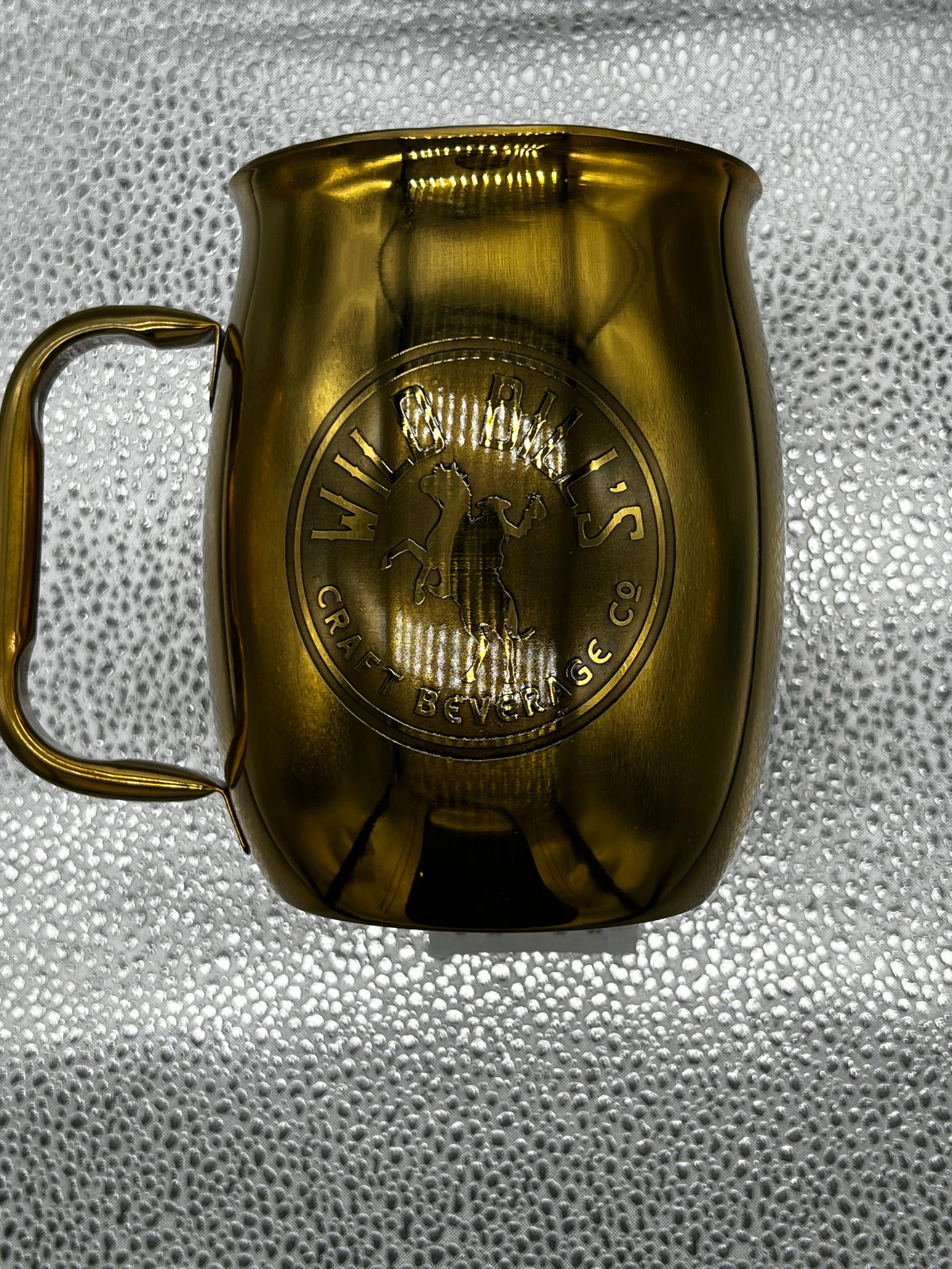 Double Barrel Mug – Gold Metallic, Etched
