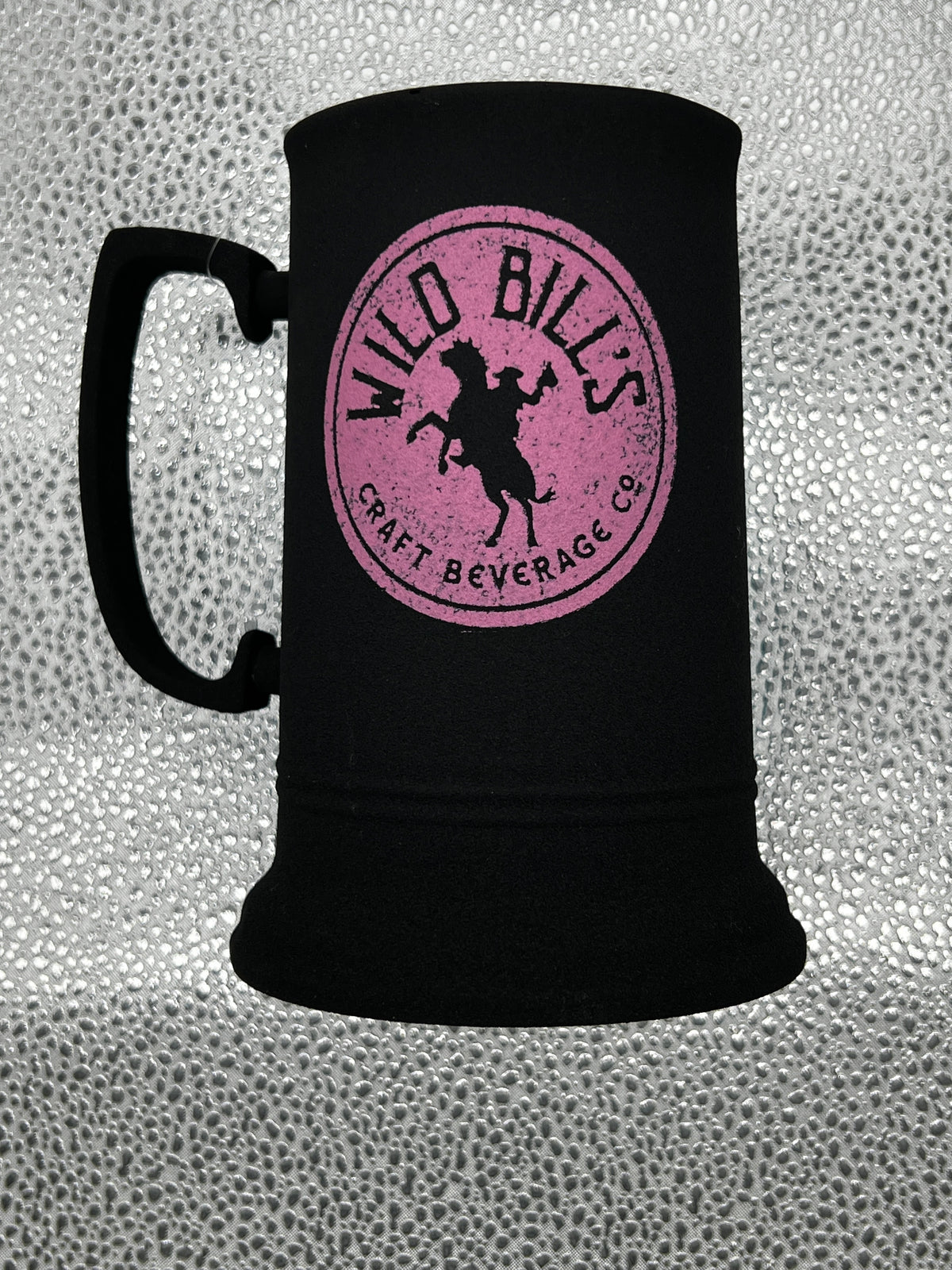Generic, Tankard, Black Textured Powder Coat, Pink Silk Screen, ND