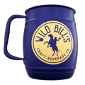 Single Barrel Mug – Dark Blue Powder Coat, Gold Silk Screen
