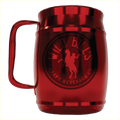 Large Double Barrel Mug – Red Metallic, Etched