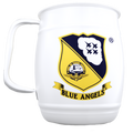 Single Barrel Mug – White Powder Coat, Blue Angels