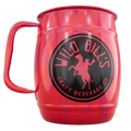 Single Barrel Mug – Maroon Powder Coat, Black Silk Screen
