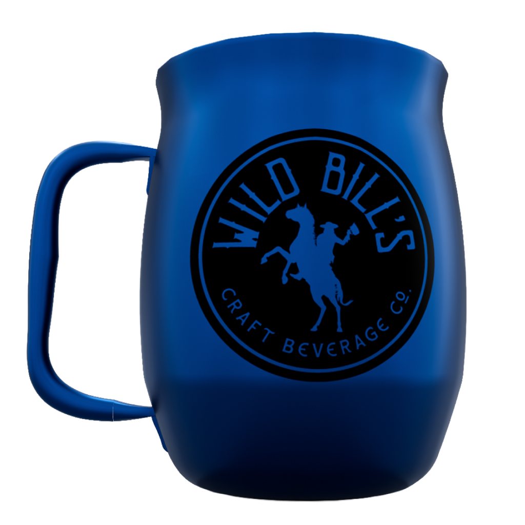 Double Barrel Mug – Blue Powder Coat, Catzilla