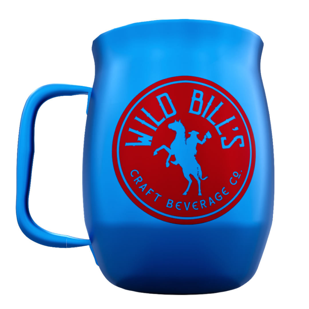 Critical Hit, Double Barrel, Blue, Powder coat, Orange Silk Screen WBS Logo, Transfer Logo, No Date