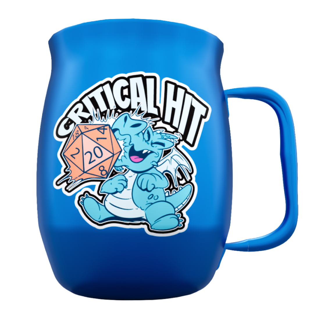 Critical Hit, Double Barrel, Blue, Powder coat, Orange Silk Screen WBS Logo, Transfer Logo, No Date