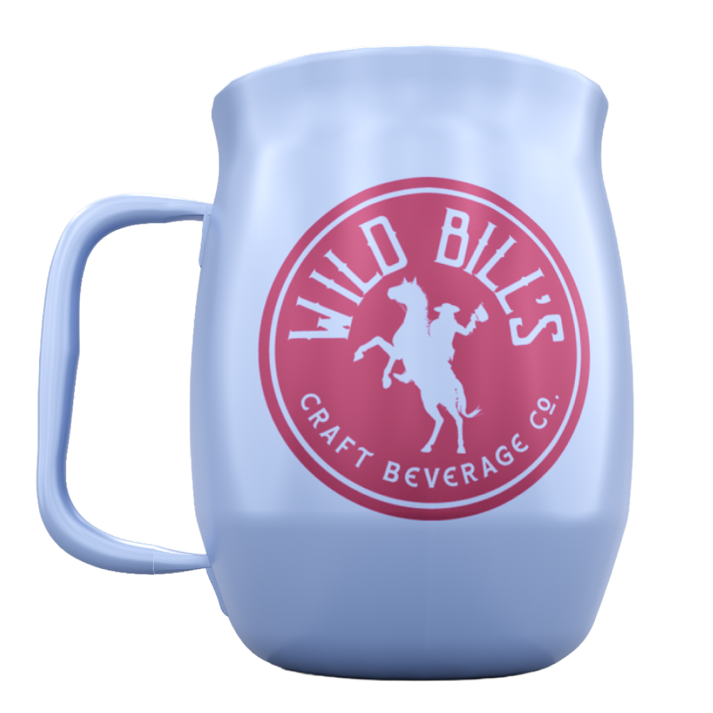 Double Barrel Mug – Blue Powder Coat, Let Your Day Shine