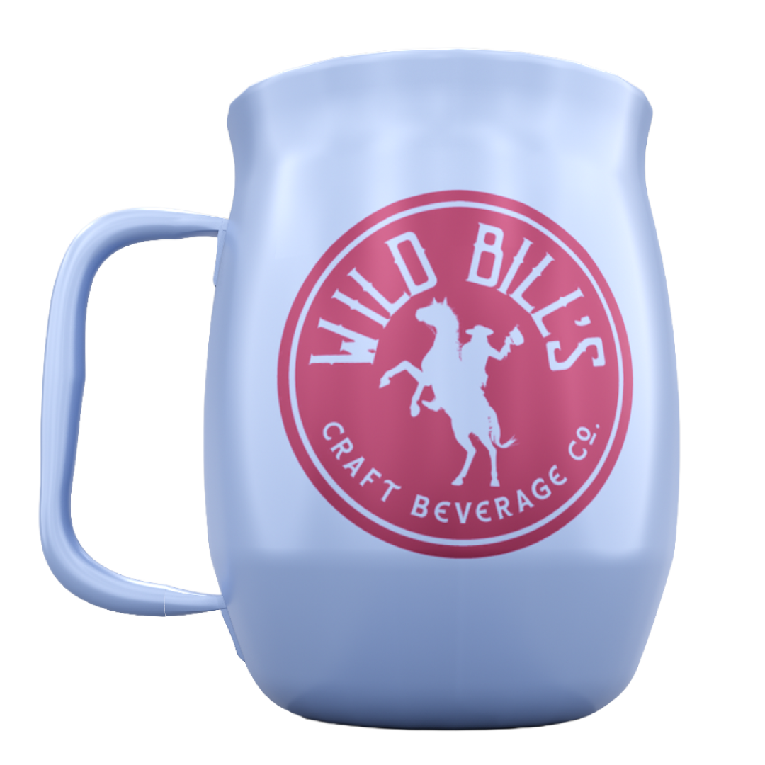Double Barrel Mug – Blue Powder Coat, Let Your Day Shine