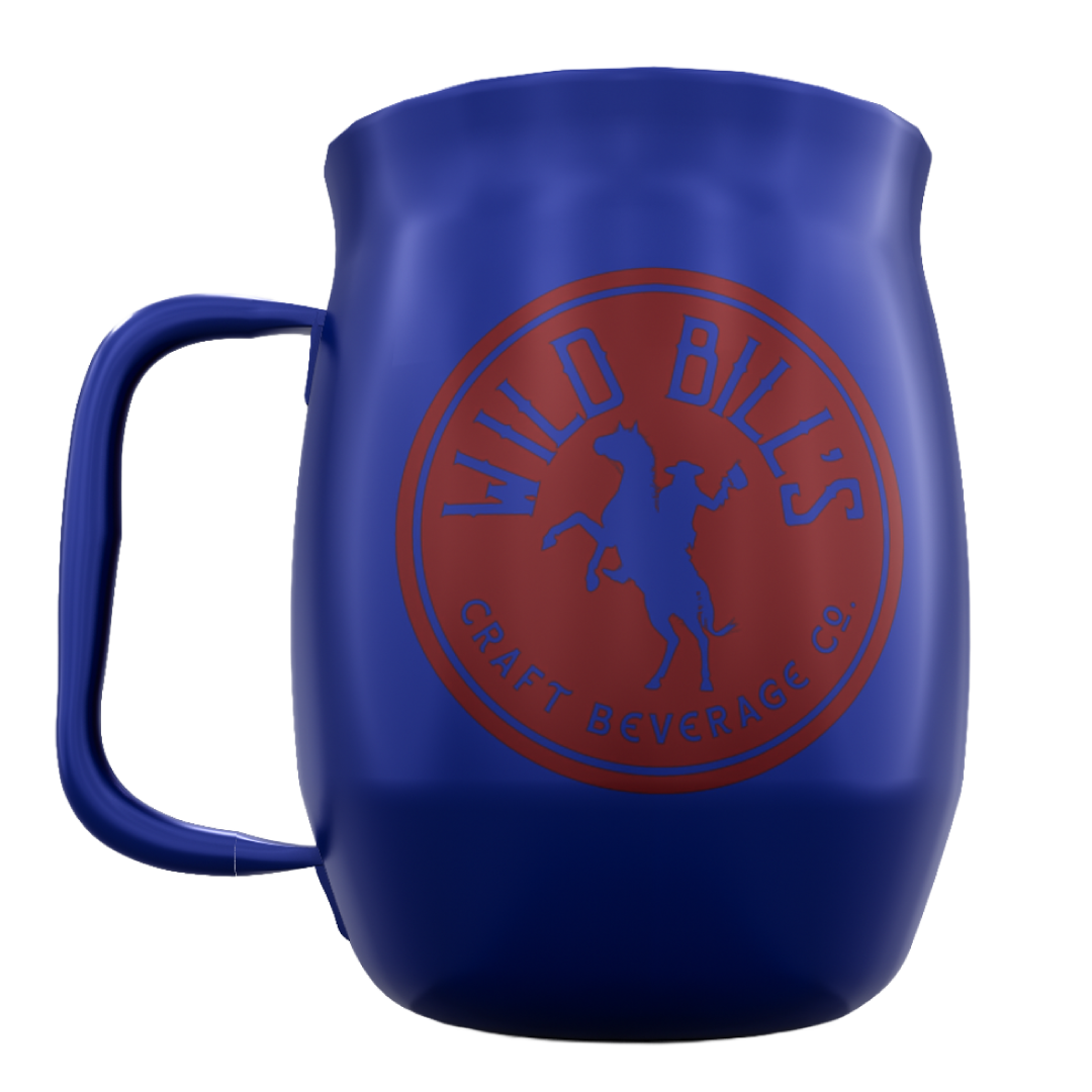 Fiery Kaiju, Double Barrel, Blue, Powder coat, Red Silk Screen WBS Logo, Transfer Logo, No Date