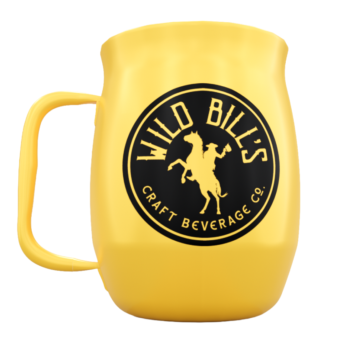 Double Barrel Mug – Yellow Powder Coat, Ghost Gamer