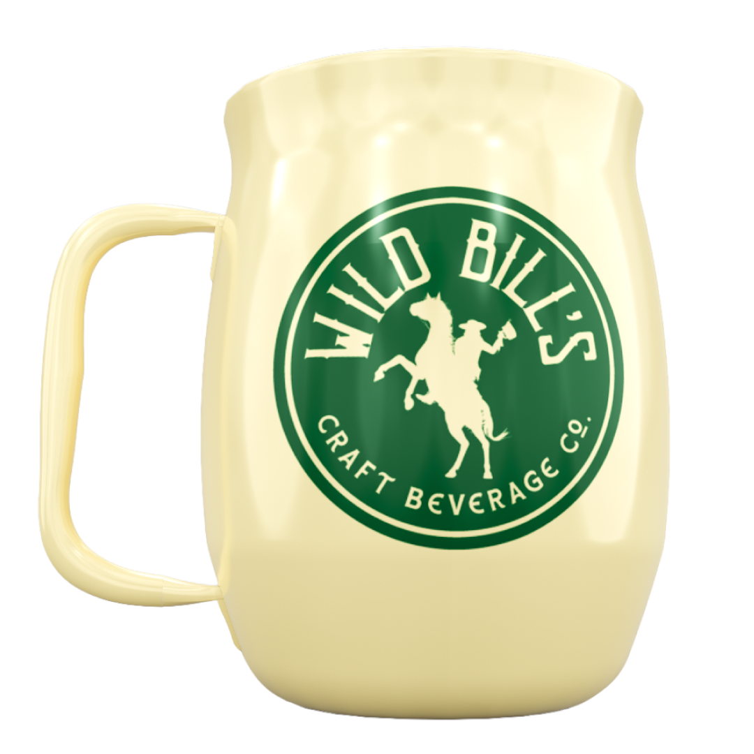 Double Barrel Mug – Yellow Powder Coat, Girl Anime Sushi Ramen