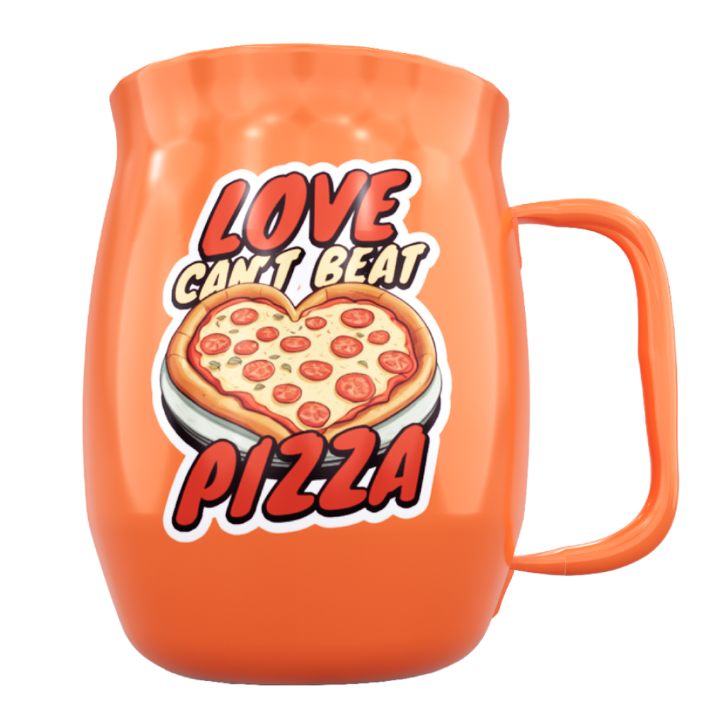 Double Barrel Mug – Pink Powder Coat, Love < Pizza