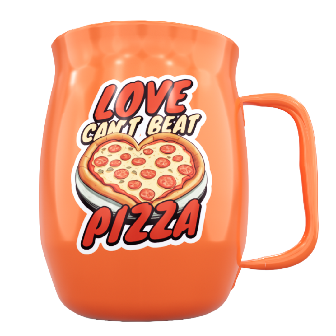 Double Barrel Mug – Pink Powder Coat, Love < Pizza