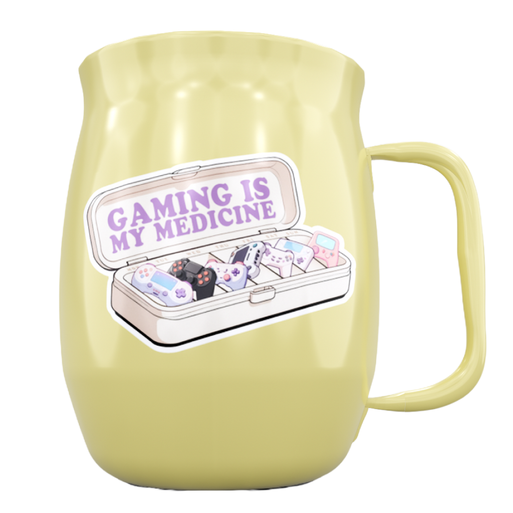 Double Barrel Mug – White Powder Coat, Game Medicine