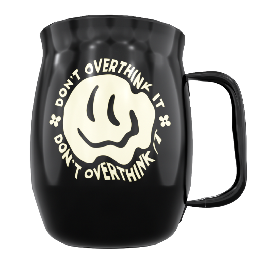 Double Barrel Mug – Black Powder Coat, Don't Overthink