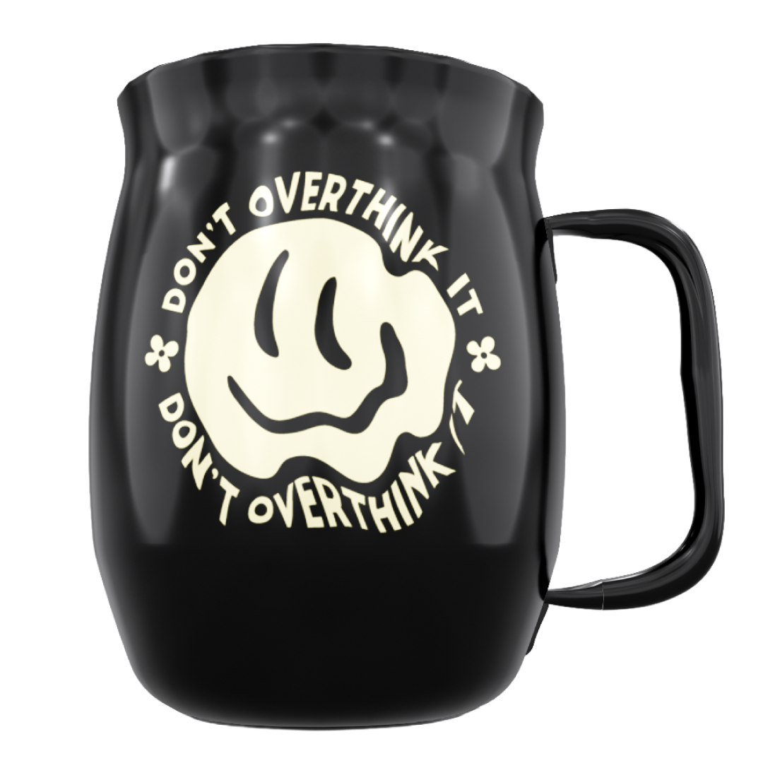 Don't Overthink, Double Barrel, Black, Powder coat, Yellow, Double Silk Screen, No Date