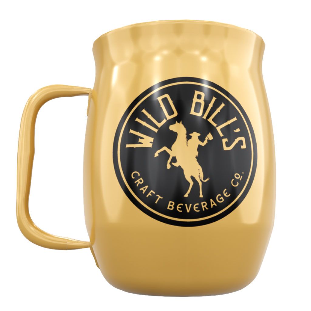 Double Barrel Mug – Yellow Powder Coat, Gamers Pixel