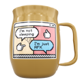 Double Barrel Mug – Yellow Powder Coat, Gamers Pixel