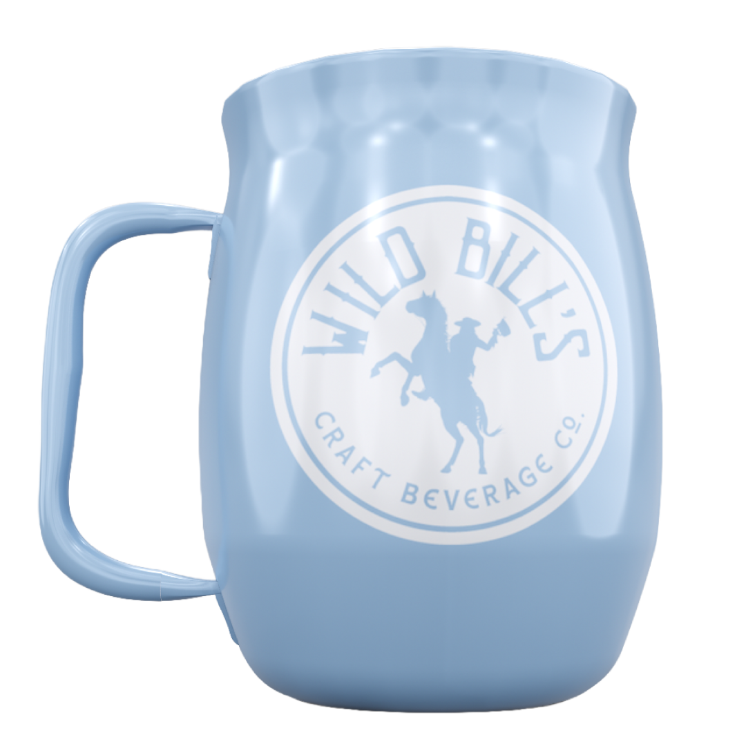 Double Barrel Mug – Blue Powder Coat, Sushi Sleeping