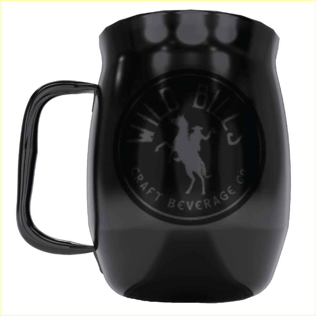 Double Barrel Mug – Black Metallic, Etched