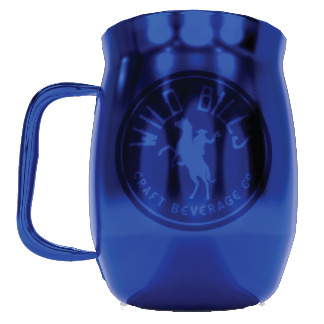 Double Barrel Mug – Blue Metallic, Etched