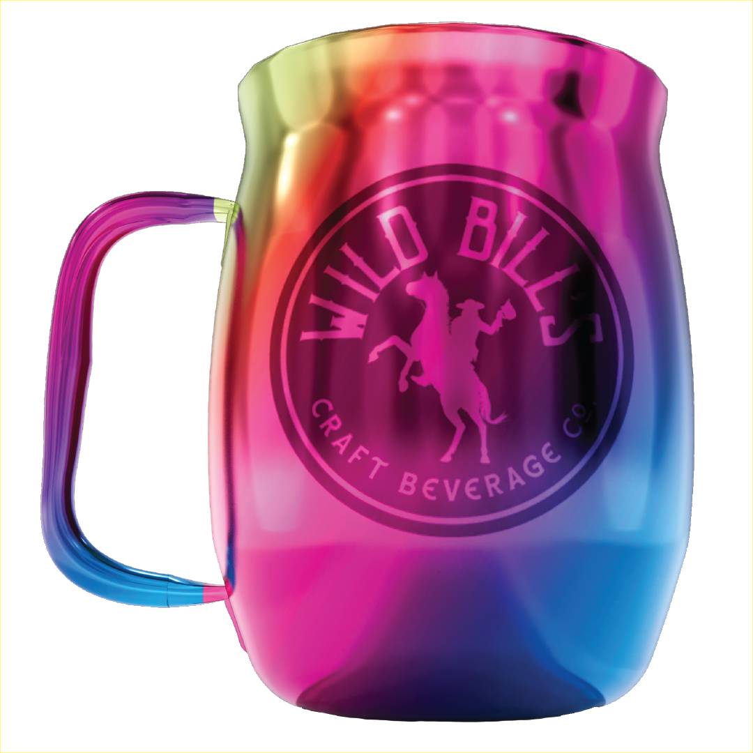 Double Barrel Mug – Rainbow, Etched
