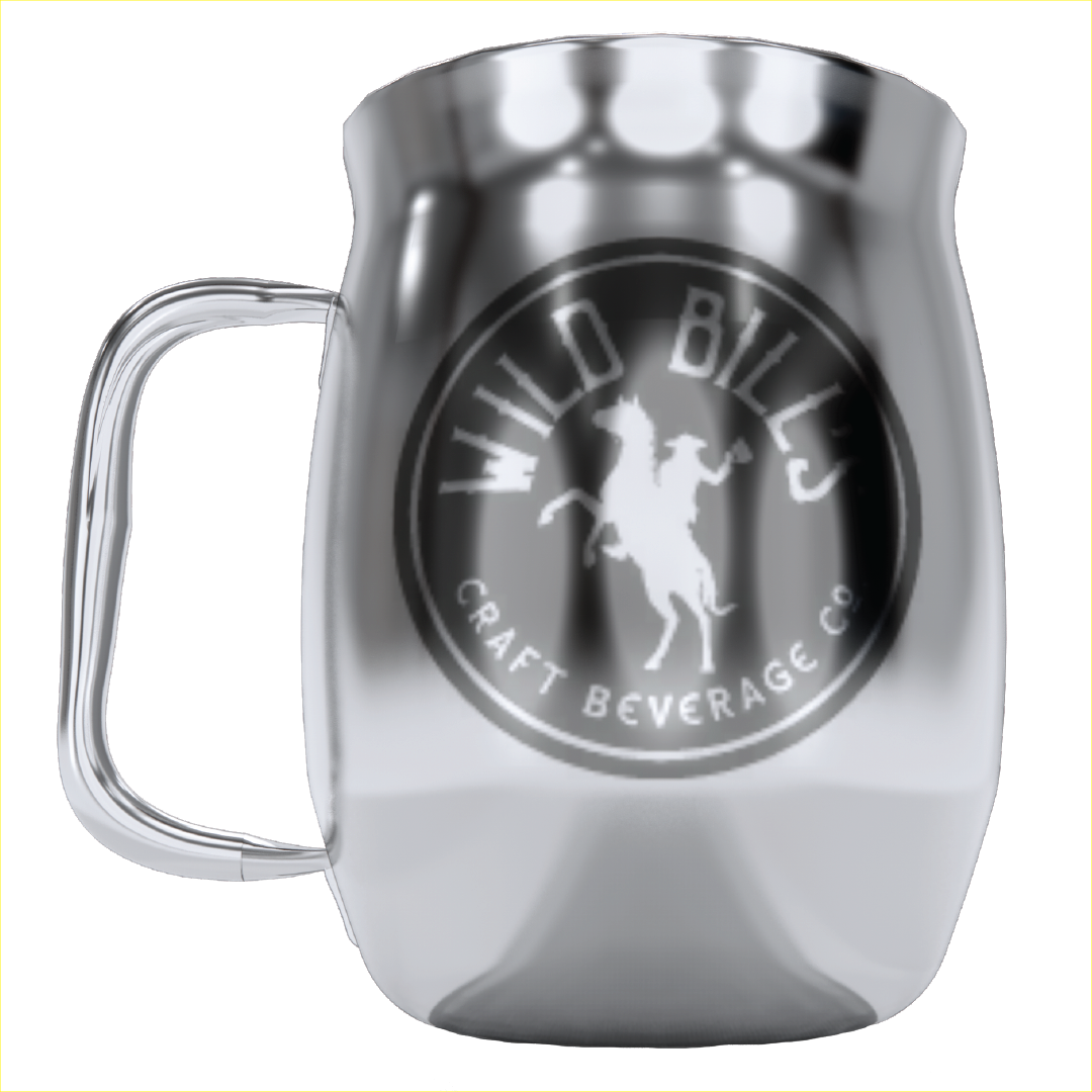 Double Barrel Mug – Stainless Steel, Etched