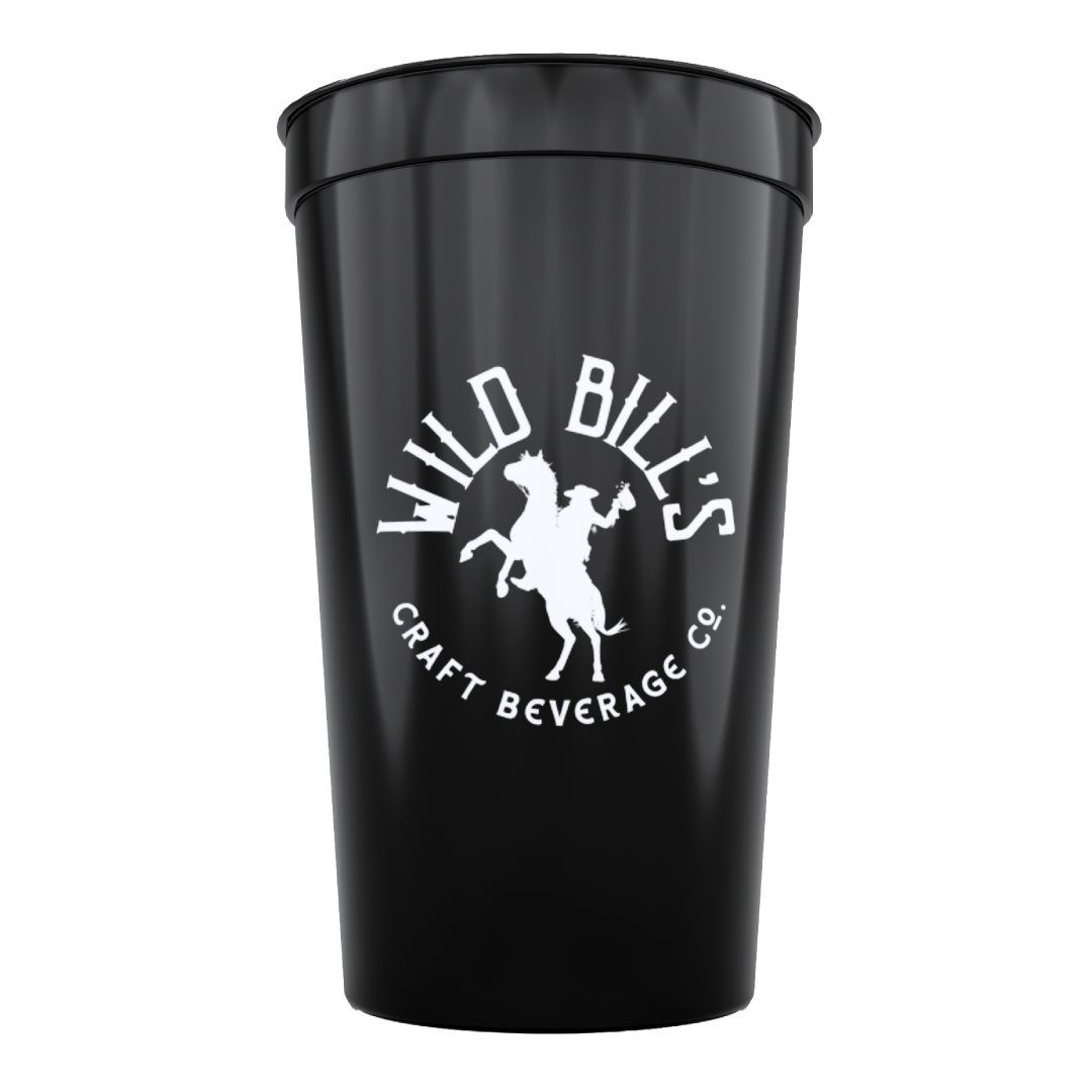 22 Oz Black Stadium Cup, WBS logo