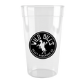 Clear Drinking Cup – 24 oz, Black Wild Bill's Logo
