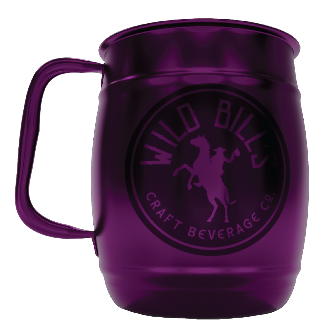 Single Barrel Mug – Purple Matte Metallic, Etched